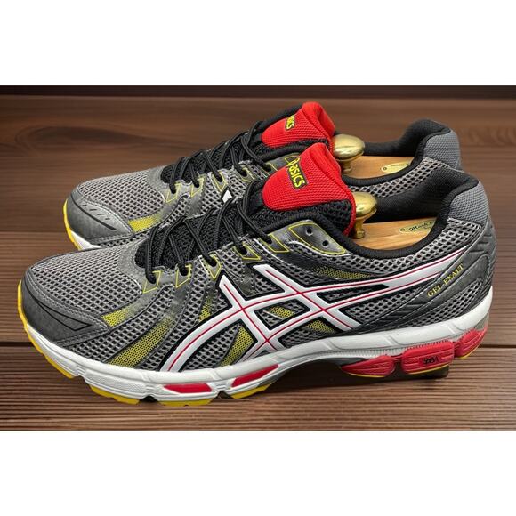 Asics GEL EXALT Black Red Gray Running Race Shoes Mens Size 12 Fast Shipping - Picture 5 of 11